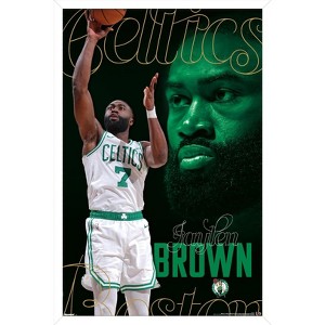 Trends International NBA Boston Celtics - Jaylen Brown 25 Framed Wall Poster Prints - 1 of 4