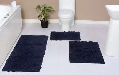 Modesto Collection Cotton Tufted Set of 3 Bath Rug Set - Home Weavers