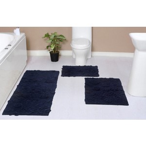 Modesto Collection Cotton Tufted Set of 3 Bath Rug Set - Home Weavers - 1 of 4