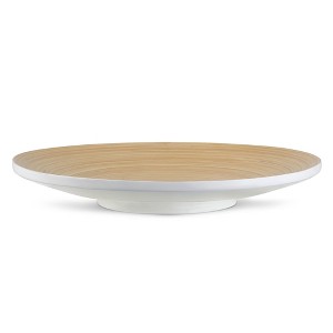 Lexa Bamboo Footed Plate, 12 Inch - 1 of 4