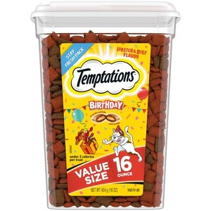 Temptations Lobster and Beef Flavor Birthday Cat Treats - 1 of 4
