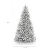 Best Choice Products Artificial Christmas Tree, Premium Pre-Lit Spruce Design, Dense Branches – White Spruce - 2 of 4
