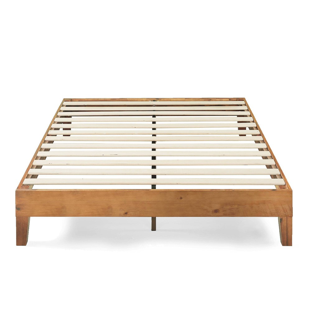 Photos - Bed Best Price Mattress Queen 12" Naturalista Grand Solid Wood Premium Platform  Pine: No Box Spring, Easy Assembly