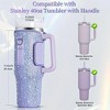 BABYYER Bling Water Bottle Holder, Rhinestones Water Bottle Sling Bag Stanley Cup Accessories with Lid Covers for Stanley 40 oz Tumbler - 3 of 4