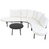 CAVINAS Outdoor Patio Conversation Sets, Half-Moon Outdoor Couch Set, All-Weather Iron Frame Outdoor Sofa Set for Balcony, Garden - 4 of 4
