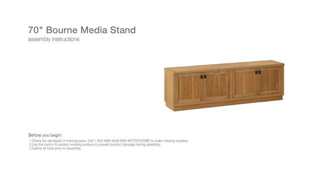 70&#34; Bourne Media TV Stand for TVs up to 70&#34; - Threshold&#8482;, 2 of 11, play video