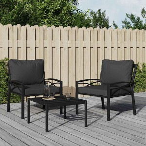 vidaXL Patio ChairwithCushions - 1 of 4