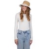 Tahari Women's Color Block Straw Bucket Hat with Fringe - Bucket Hat For Women - 2 of 4