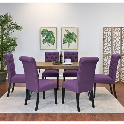 NicBex Dining Room Table Set for 6 Kitchen Table Chairs Set with Wooden Tabletop and 6 Upholstered Chairs for Kitchen