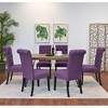 NicBex 7-Piece Dining Table Set with 6 Tufted Dining Chairs Modern Rectangle Large Kitchen Table Set & Side Chairs for Dining Room - 2 of 4