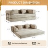 Dolonm 78" Teddy Cordury Convertible Sofa Bed 4-in-1 Modular Boneless Compression Couch,No Assembly, for Small Space, Apartment, Living Room - 2 of 4
