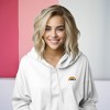 Dalix Rainbow Embroidered Fleece Cropped Hoodie Cold Fall Winter Women - 4 of 4