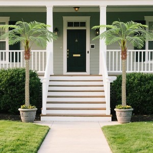 2 Pack 7FT Tall Artificial Palm Trees Plants - Realistic Fake Tropical Potted Trees for Indoor & Outdoor Decor - Perfect for Living Room, Office - 1 of 4