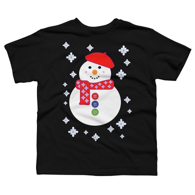 Boy's Design By Humans Christmas Snowman By ScarDesign T-Shirt