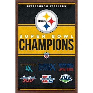 Trends International NFL Pittsburgh Steelers - Champions 23 Framed Wall Poster Prints - 1 of 4
