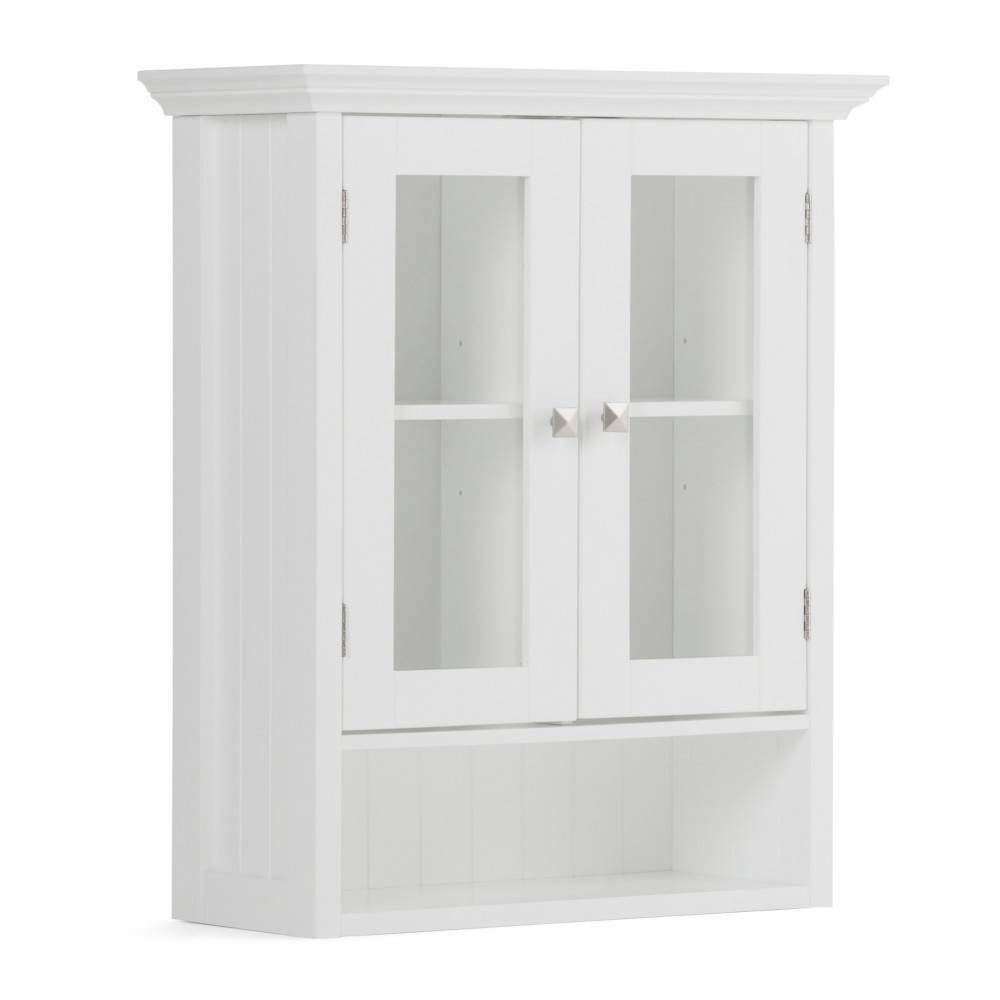 Photos - Wardrobe Normandy Double Door Wall Bath Cabinet White - WyndenHall