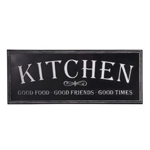 VIP Metal 38 in. Black Good Food Good Friends Good Times Plaque - 1 of 3