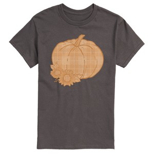 Men's - Instant Message - Muted Plaid Pumpkin Short Sleeve Graphic T-Shirt - 1 of 4