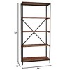 Carolina Living Brayden Tall Bookcase - Chestnut/Black - 2 of 2