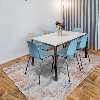 Luxe Weavers Multi Abstract Stain-Resistant Area Rug 2x3