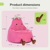 JIONJOY 31" Eggplant-Shaped Toddler Chair - Soft Plush Kids Sofa with Washable Cover, Ages 4-12 - 4 of 4