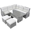 YOOCOZZ  Patio Rattan Furniture Set with Adjustable Table and Recliners - 4 of 4