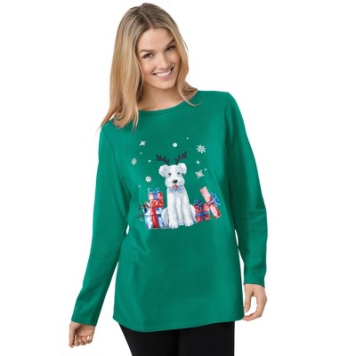 emerald christmas dog