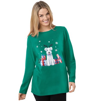 emerald christmas dog