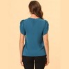 INSPIRE CHIC Women's Cutout Round Neck Cap Sleeve Casual Top - 4 of 4