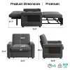 Vipbear 42.5" W Sleeper Sofa Bed with Pull Out Bed,3-in-1 Convertible Sleeper Sofa Chair with Adjustable Reclining Backrest,USB Ports,Side Table - 2 of 4