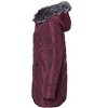Sportoli Women Long Quilted Plush Lined Outerwear Puffer Jacket Winter Coat with Fur Hood - 2 of 4
