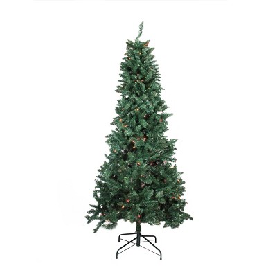 Northlight 9' Prelit Artificial Christmas Tree Slim Pine - Multi-Color Lights