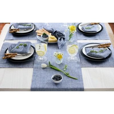 Chambray Burgundy Linen Placemats Set of 4