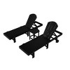 WestinTrends Malibu 3 Piece Poly Reclining Chaise Lounge With Wheels - 4 of 4
