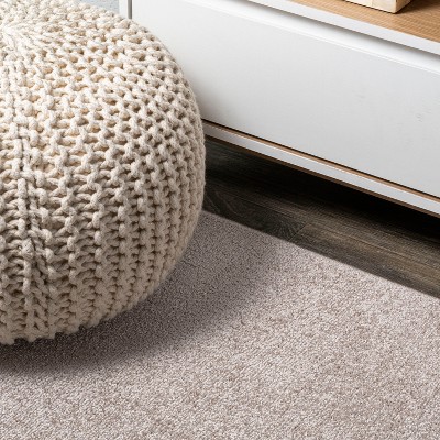 Beige Low-Pile Synthetic Reversible Area Rug, 3 x 5 ft