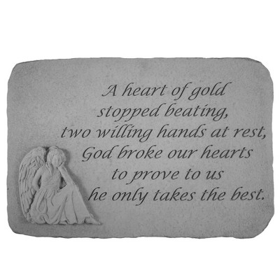 Kay Berry Design Toscano Forever Remembered: Angel Cast Stone Memorial Garden Marker