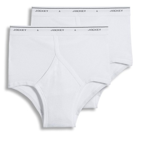 Jockey Men's Underwear Tall Man Classic Brief - 2 Pack, White, 46