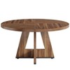 Maliang 47" Round Farmhouse Dining Table for 4 People - 2 of 4