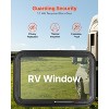VEVOR RV Exit Window, 30" W x 20" H Tinted RV Window with Net Screen and Trim Ring, Fit for 1 1/4" - 1 13/16" Thickness Wall, Black - 4 of 4