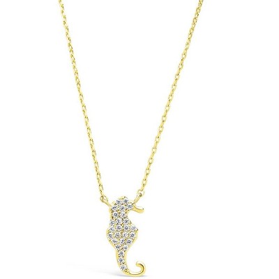 SHINE by Sterling Forever CZ Seahorse Pendant Necklace