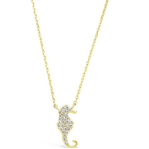 SHINE by Sterling Forever CZ Seahorse Pendant Necklace - 1 of 3