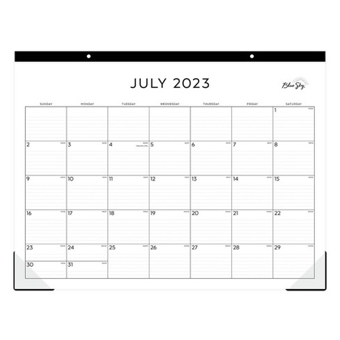 Blue sky 2023-24 academic desk pad calendar 22