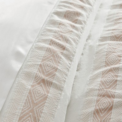 Blush and Cream Cotton Full Comforter Set