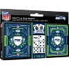 MasterPieces Officially Licensed NFL Seattle Seahawks 2-Pack Playing cards & Dice set for Adults - 2 of 4