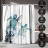 Americanflat 71x74 Sea Turtle Shower Curtain - 100% Polyester Shower Curtain - Water-Resistant Bath Curtain with Metal Grommets - 4 of 4