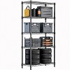 APRILSOUL  13.7" D x 23.6" W x 62.4" H 1250 lbs Steel Heavy Duty 5-Tier Utility Shelving Unit Steel Organizer Wire Rack in Chrome - 4 of 4