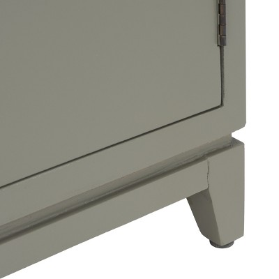 Nigel Dark Grey Brass 2-Door 1-Drawer Accent Cabinet