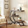 Hommoo Industrial 3-Tier C-Shaped End Table Light Brown - 2 of 4