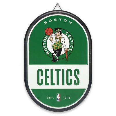 NBA Boston Celtics Embossed Metal Pill Wall Sign