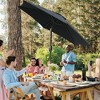 TiramisuBest 7.5ft×7.5ft Aluminum Pole Outdoor Patio Market Table Umbrella with Crank & Push Button Tilt - Black - 3 of 4